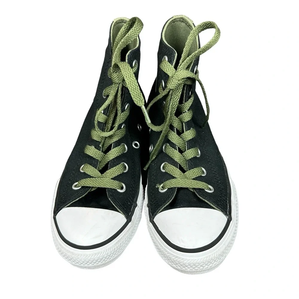 Converse All Stars Black High Tops Dinoverse Dinosaur Youth US Size 2‎